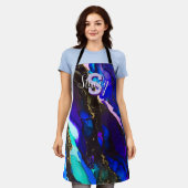 Wild Lila Alkoholtink All-over-Print-Schürze Schürze (Getragen)