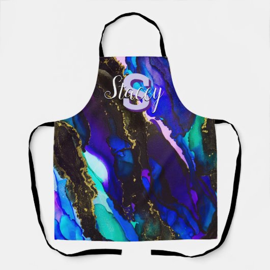 Wild Lila Alkoholtink All-over-Print-Schürze Schürze (Vorderseite)