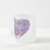 Wild Lila Asters-Wildblume Mattglastasse (Vorderseite Links)