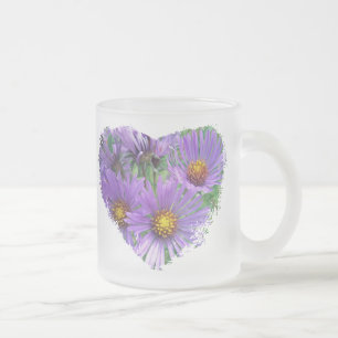 Wild Lila Asters-Wildblume Mattglastasse