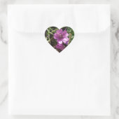 Wild Lila Cranesbill Herz-Aufkleber (Tasche)