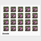 Wild Lila Cranesbill Quadratischer Aufkleber (Blatt)