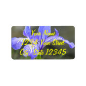 Wild Lila Iris Adressaufkleber (Vorne)