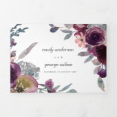 WILD LILA LILAC FLUSSFLÜSSEL DREIFACH GEFALTETE EINLADUNG (Cover)