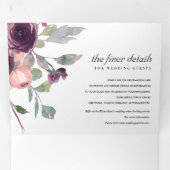 WILD LILA LILAC FLUSSFLÜSSEL DREIFACH GEFALTETE EINLADUNG (Innen Erste Seite)