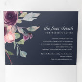 WILD LILA LILAC FLUSSFLÜSSEL DREIFACH GEFALTETE EINLADUNG (Innen Erste Seite)