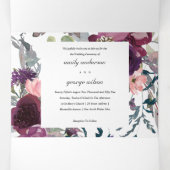 WILD LILA LILAC FLUSSFLÜSSEL DREIFACH GEFALTETE EINLADUNG (Innenseite Mitte)