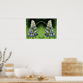 Wild Lila Lupine Blume Mirror Abstrakt Poster (Küche)