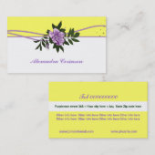 Wild lila Rose Visitenkarte (Vorne/Hinten)