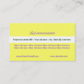 Wild lila Rose Visitenkarte (Rückseite)