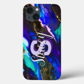 Wild Lila und Fuscia Alkohol Tinte Case-Mate iPhone Hülle (Rückseite)