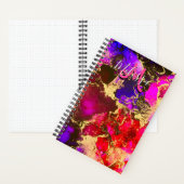 Wild Lila und Fuscia Alkohol Tinte Notizblock (Innen)