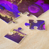 Wild Lila und Fuscia Alkohol Tinte Puzzle (Seite)