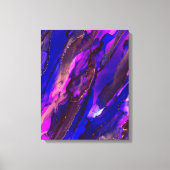 Wild Lila und goldfarbene Alkoholtinte Leinwanddruck (Vorderseite)