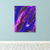 Wild Lila und goldfarbene Alkoholtinte Leinwanddruck (Insitu (Holzboden))