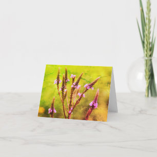 Wild Lila Vervain Blume Art Blank Note Card Dankeskarte