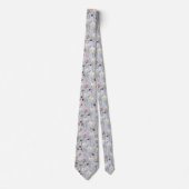 Wild Lilac Blume Floral Botanischer Neck Tie Krawatte (Vorderseite)