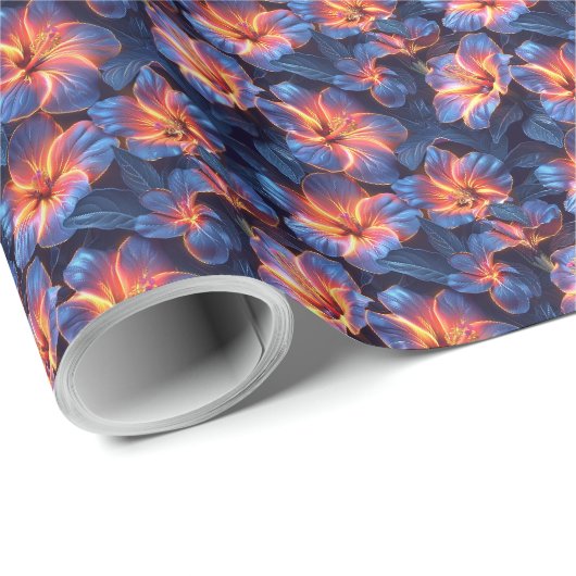 Wild Lilies floral Geschenkpapier (Rolleneckpunkt)