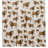 Wild Lion Animal Muster Duschvorhang (Vorderseite)