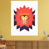 Wild Lion Cartoon Art Leinwanddruck (Insitu (Wohnzimmer))