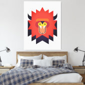 Wild Lion Cartoon Art Leinwanddruck (Insitu (Schlafzimmer))