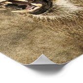 Wild Lion Safari Jungle Artwork Foto Poster (Ecke)