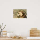 Wild Lion Safari Jungle Artwork Foto Poster (Küche)