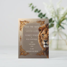 Wild Lion Wedding Einladung Postkarte