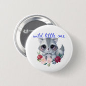 Wild Little One Raccoon Button (Vorne & Hinten)