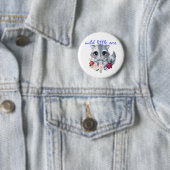 Wild Little One Raccoon Button (Beispiel)
