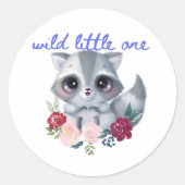 Wild Little One Raccoon Sticker (Vorderseite)
