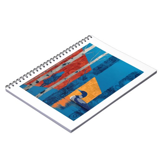 Wild Loon Spiral Foto Notebook Notizblock (Linke Seite)