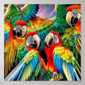 Wild Macaw Birds Poster (Vorne)