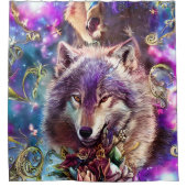 Wild Majesty Wolf Duschvorhang (Vorderseite)