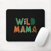 Wild Mama Zoo Born Wild Birthday Safari Jungle Fam Mousepad (Mit Mouse)
