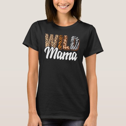 Wild Mama Zoo Geboren Two be Wild B day Safari Jun T-Shirt (Vorderseite)