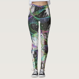Wild Mandela Abstrakt Designer Leggings