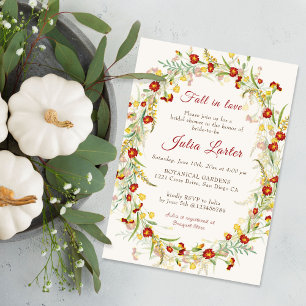 Wild Marigold Blume Foliage Brautparty Einladung