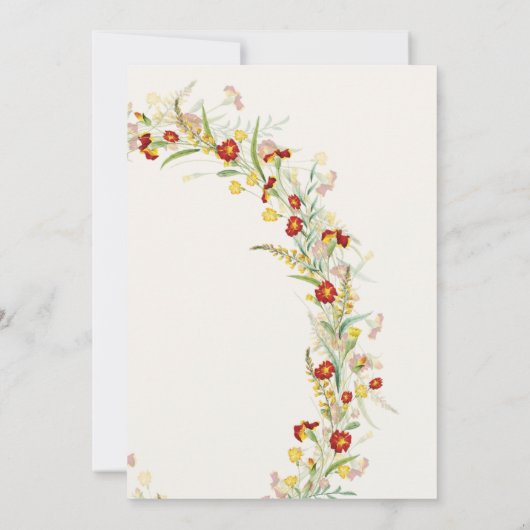 Wild-Marigold-Blume-Verpflichtung-Partei Einladung (Rückseite)