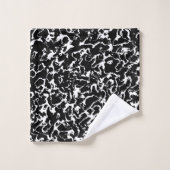 Wild Marmor 3 - Schwarz/Weiß Badhandtuch Set (Waschlappen)