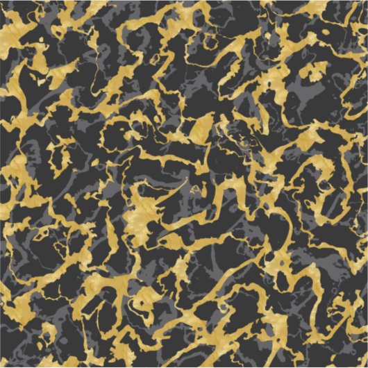 Wild Marmor 8 - Schwarz und Gold, Grau Aufkleber (Vorderseite)