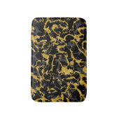 Wild Marmor 8 - Schwarz und Gold, Grau Badematte (Vorderseite Vertikal)