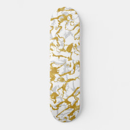 Wild Marmor 9 - weiß und Gold, grau Skateboard