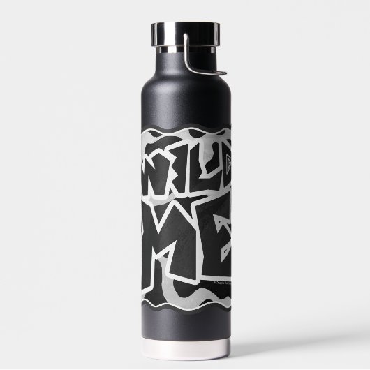 Wild Me Black and White Animal Print Trinkflasche (Links)