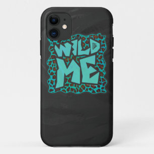 Wild Me Brown und Aquamarin Leopard Design iPhone 11 Hülle