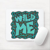 Wild Me Brown und Aquamarin Leopard Design Mousepad (Mit Mouse)