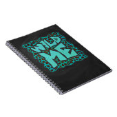 Wild Me Brown und Aquamarin Leopard Design Notizblock (Rechte Seite)