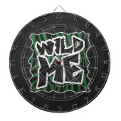 Wild Me Green and Black Zebra Pattern Dartscheibe (vorne)