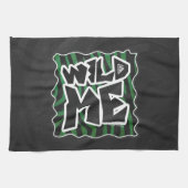 Wild Me Green and Black Zebra Pattern Geschirrtuch (Horizontal)