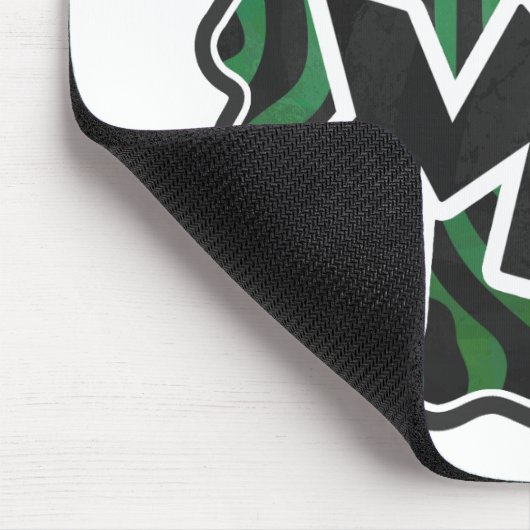 Wild Me Green and Black Zebra Pattern Mousepad (Ecke)